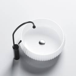 UMYWALKA NABLATOWA CERAMICZNA OKRĄGŁA NAOMI-WH-400 BIAŁA NAOMI-WH-400