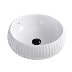 UMYWALKA NABLATOWA CERAMICZNA OKRĄGŁA NAOMI-WH-400 BIAŁA NAOMI-WH-400