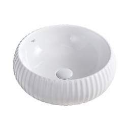 UMYWALKA NABLATOWA CERAMICZNA OKRĄGŁA NAOMI-WH-400 BIAŁA NAOMI-WH-400