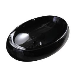 UMYWALKA NABLATOWA CERAMICZNA OWALNA CARI-BL-600 CZARNY CARI-BL-600