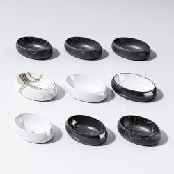 UMYWALKA NABLATOWA CERAMICZNA OWALNA CARI-BL-600 CZARNY CARI-BL-600