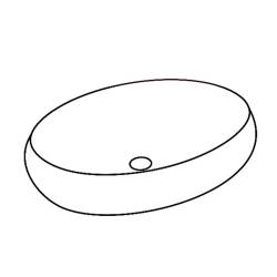 UMYWALKA NABLATOWA CERAMICZNA OWALNA CARI-BL-600 CZARNY CARI-BL-600