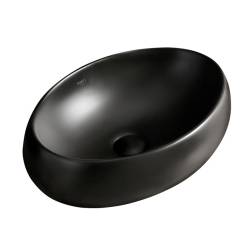 UMYWALKA NABLATOWA CERAMICZNA OWALNA CARI-MTB-500 CZARNA MAT CARI-MTB-500