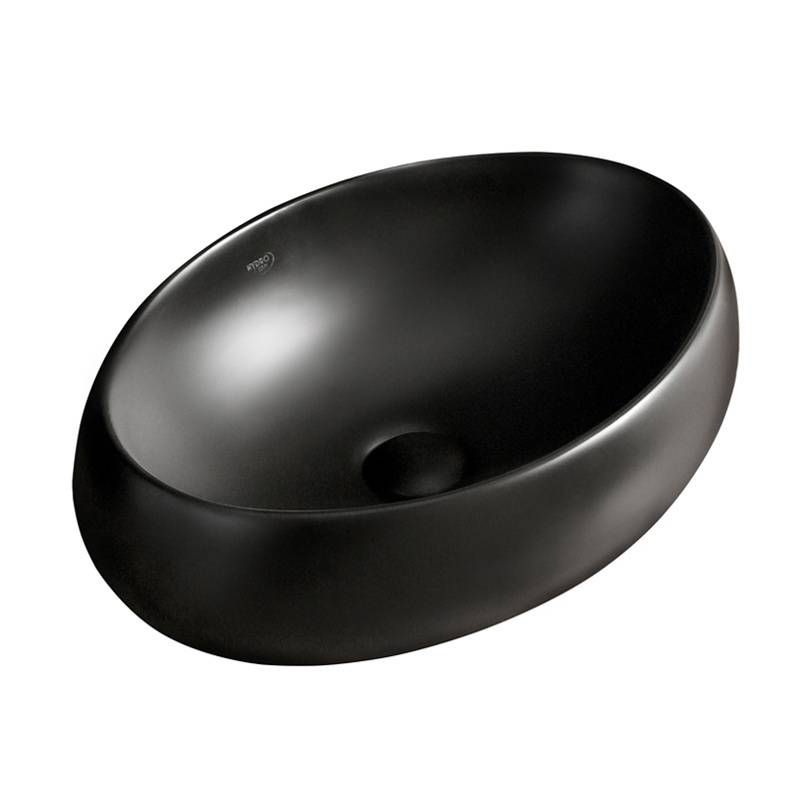 UMYWALKA NABLATOWA CERAMICZNA OWALNA CARI-MTB-500 CZARNA MAT CARI-MTB-500