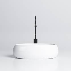 UMYWALKA NABLATOWA CERAMICZNA OWALNA CARI-WH-500 BIAŁA CARI-WH-500