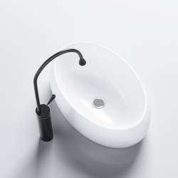 UMYWALKA NABLATOWA CERAMICZNA OWALNA CARI-WH-500 BIAŁA CARI-WH-500