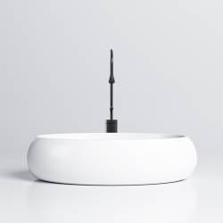 UMYWALKA NABLATOWA CERAMICZNA OWALNA CARI-WH-600 BIAŁA CARI-WH-600