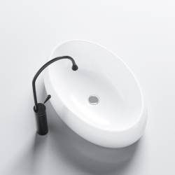 UMYWALKA NABLATOWA CERAMICZNA OWALNA CARI-WH-600 BIAŁA CARI-WH-600