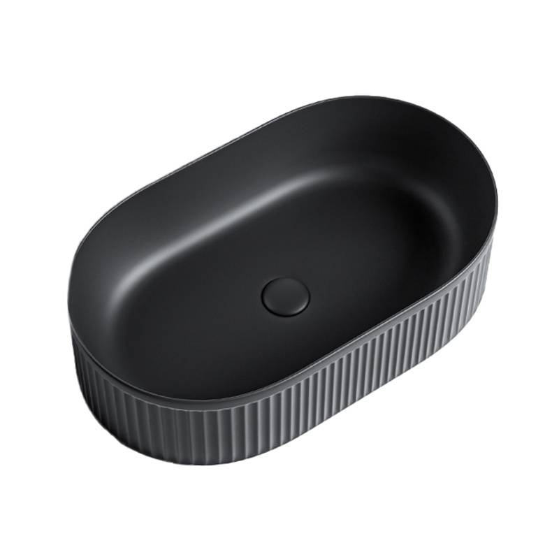 UMYWALKA NABLATOWA CERAMICZNA OWALNA ELIX-MTB-490 CZARNY MAT ELIX-MTB-490
