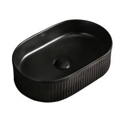 UMYWALKA NABLATOWA CERAMICZNA OWALNA ELIX-MTB-490 CZARNY MAT ELIX-MTB-490