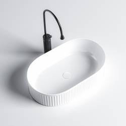 UMYWALKA NABLATOWA CERAMICZNA OWALNA ELIX-WH-490 BIAŁY ELIX-WH-490