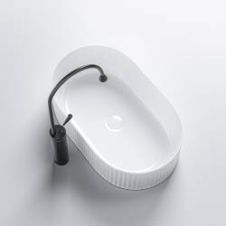 UMYWALKA NABLATOWA CERAMICZNA OWALNA ELIX-WH-490 BIAŁY ELIX-WH-490