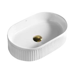 UMYWALKA NABLATOWA CERAMICZNA OWALNA ELIX-WH-490 BIAŁY ELIX-WH-490
