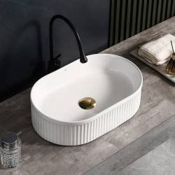 UMYWALKA NABLATOWA CERAMICZNA OWALNA ELIX-WH-490 BIAŁY ELIX-WH-490