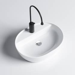 UMYWALKA NABLATOWA CERAMICZNA OWALNA EMI-WH-510 BIAŁY EMI-WH-510