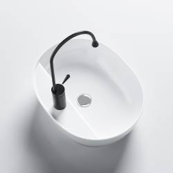 UMYWALKA NABLATOWA CERAMICZNA OWALNA EMI-WH-510 BIAŁY EMI-WH-510