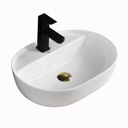 UMYWALKA NABLATOWA CERAMICZNA OWALNA EMI-WH-510 BIAŁY EMI-WH-510
