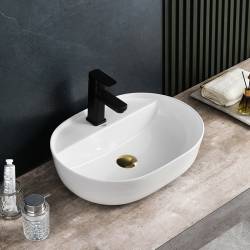 UMYWALKA NABLATOWA CERAMICZNA OWALNA EMI-WH-510 BIAŁY EMI-WH-510