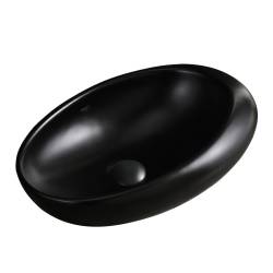 UMYWALKA NABLATOWA CERAMICZNA OWALNA EMMA-MTB-490 CZARNY MAT EMMA-MTB-490