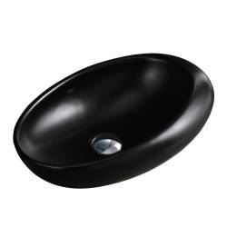 UMYWALKA NABLATOWA CERAMICZNA OWALNA EMMA-MTB-490 CZARNY MAT EMMA-MTB-490