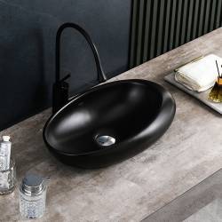 UMYWALKA NABLATOWA CERAMICZNA OWALNA EMMA-MTB-490 CZARNY MAT EMMA-MTB-490