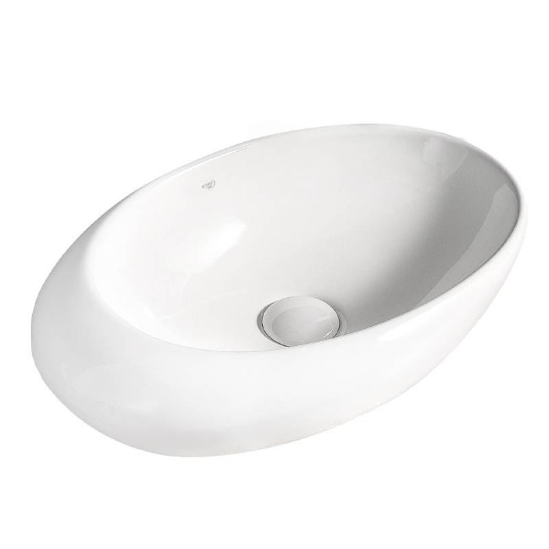 UMYWALKA NABLATOWA CERAMICZNA OWALNA EMMA-WH-490 BIAŁY EMMA-WH-490