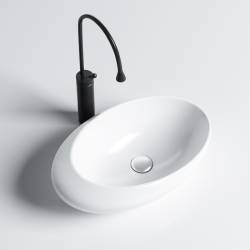 UMYWALKA NABLATOWA CERAMICZNA OWALNA EMMA-WH-490 BIAŁY EMMA-WH-490
