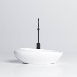 UMYWALKA NABLATOWA CERAMICZNA OWALNA EMMA-WH-490 BIAŁY EMMA-WH-490