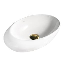 UMYWALKA NABLATOWA CERAMICZNA OWALNA EMMA-WH-490 BIAŁY EMMA-WH-490