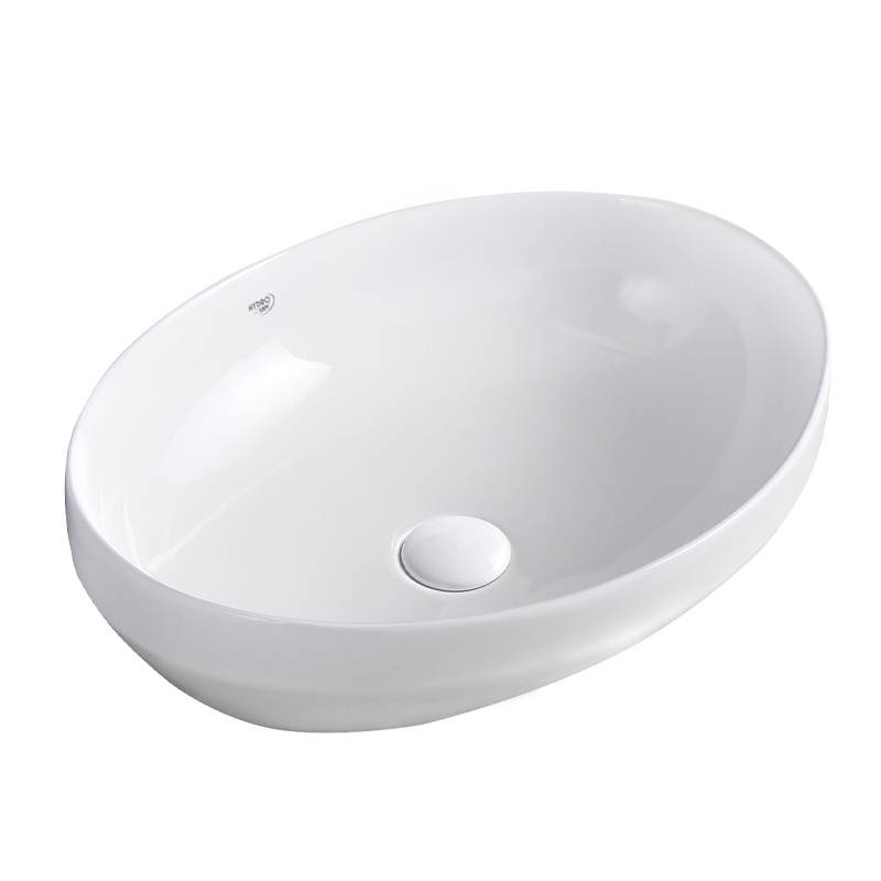UMYWALKA NABLATOWA CERAMICZNA OWALNA LUMO-WH-500 BIAŁA LUMO-WH-500