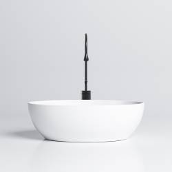 UMYWALKA NABLATOWA CERAMICZNA OWALNA LUMO-WH-500 BIAŁA LUMO-WH-500