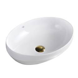 UMYWALKA NABLATOWA CERAMICZNA OWALNA LUMO-WH-500 BIAŁA LUMO-WH-500
