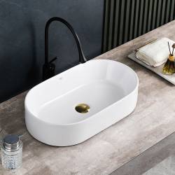 UMYWALKA NABLATOWA CERAMICZNA OWALNA NAVI-WH-460 BIAŁY NAVI-WH-460