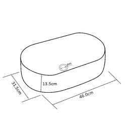 UMYWALKA NABLATOWA CERAMICZNA OWALNA NAVI-WH-460 BIAŁY NAVI-WH-460