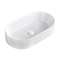 UMYWALKA NABLATOWA CERAMICZNA OWALNA NAVI-WH-510 BIAŁY NAVI-WH-510