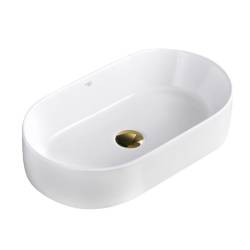 UMYWALKA NABLATOWA CERAMICZNA OWALNA NAVI-WH-510 BIAŁY NAVI-WH-510