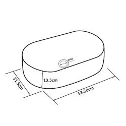 UMYWALKA NABLATOWA CERAMICZNA OWALNA NAVI-WH-535 BIAŁY NAVI-WH-535