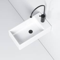 UMYWALKA NABLATOWA CERAMICZNA POSTOKĄTNA LUCY-WH-460 BIAŁA LUCY-WH-460