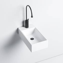 UMYWALKA NABLATOWA CERAMICZNA POSTOKĄTNA LUCY-WH-460 BIAŁA LUCY-WH-460