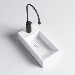 UMYWALKA NABLATOWA CERAMICZNA POSTOKĄTNA LUCY-WH-460 BIAŁA LUCY-WH-460