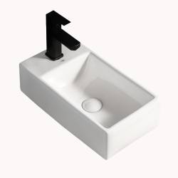 UMYWALKA NABLATOWA CERAMICZNA POSTOKĄTNA LUCY-WH-460 BIAŁA LUCY-WH-460