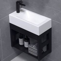 UMYWALKA NABLATOWA CERAMICZNA POSTOKĄTNA LUCY-WH-460 BIAŁA LUCY-WH-460
