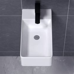 UMYWALKA NABLATOWA CERAMICZNA POSTOKĄTNA LUCY-WH-460 BIAŁA LUCY-WH-460