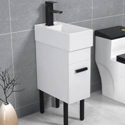 UMYWALKA NABLATOWA CERAMICZNA POSTOKĄTNA LUCY-WH-460 BIAŁA LUCY-WH-460