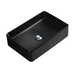 UMYWALKA NABLATOWA CERAMICZNA PROSTOKĄTNA AURA-MTB-500 CZARNY MAT AURA-MTB-500