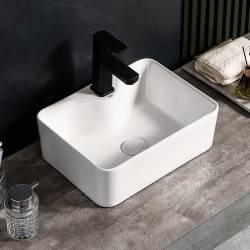 UMYWALKA NABLATOWA CERAMICZNA PROSTOKĄTNA ELISE-WH-410 BIAŁA ELISE-WH-410