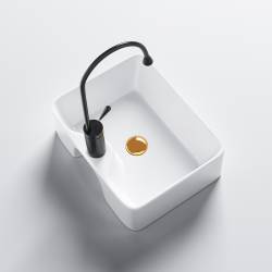 UMYWALKA NABLATOWA CERAMICZNA PROSTOKĄTNA ELISE-WH-410 BIAŁA ELISE-WH-410