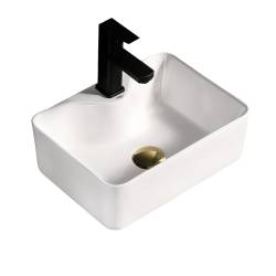 UMYWALKA NABLATOWA CERAMICZNA PROSTOKĄTNA ELISE-WH-410 BIAŁA ELISE-WH-410
