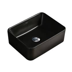 UMYWALKA NABLATOWA CERAMICZNA PROSTOKĄTNA LUXO-MTB-410 CZARNY MAT LUXO-MTB-410