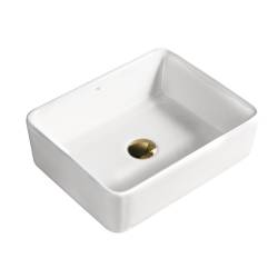 UMYWALKA NABLATOWA CERAMICZNA PROSTOKĄTNA LUXO-WH-480 BIAŁA LUXO-WH-480